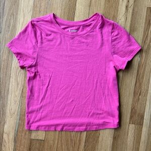 Old Navy Hot Pink Short Sleeve Crew Tee